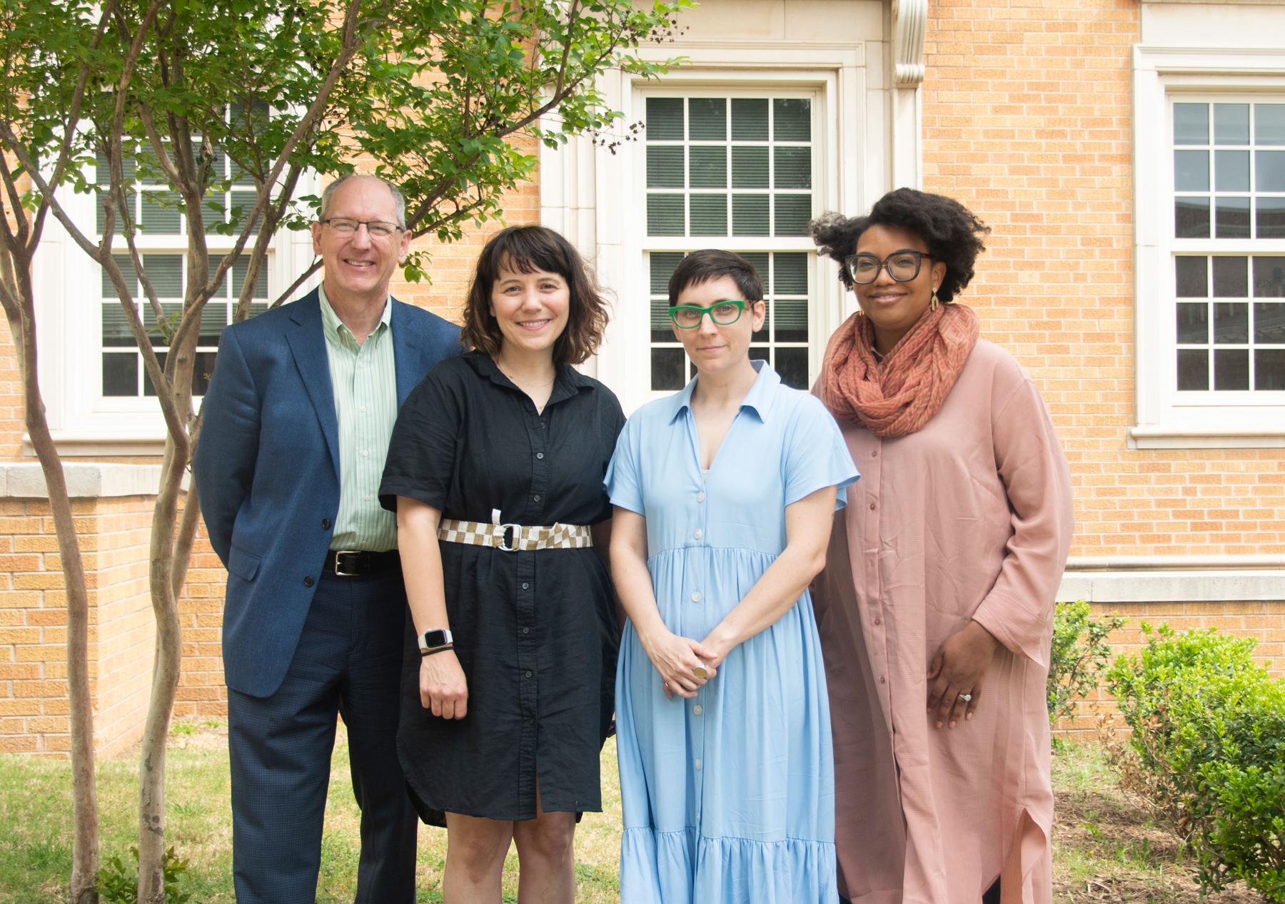 From left, the 2022-23 IAA Faculty Fellows Jon Nelson, Katherine Sobering, Liss LaFleur and Lauren Cross