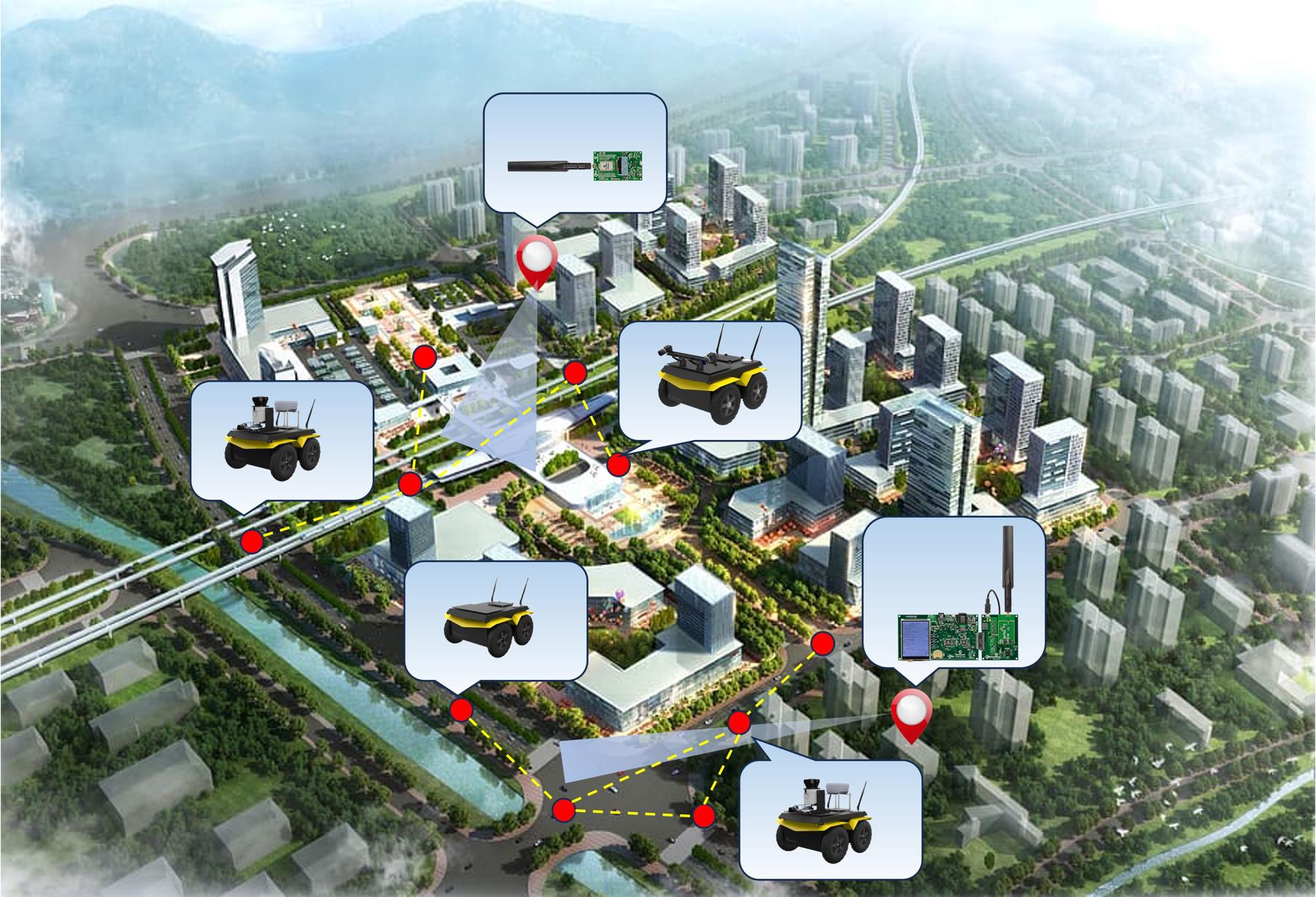 Illustrative photo of distributed sensing scenario