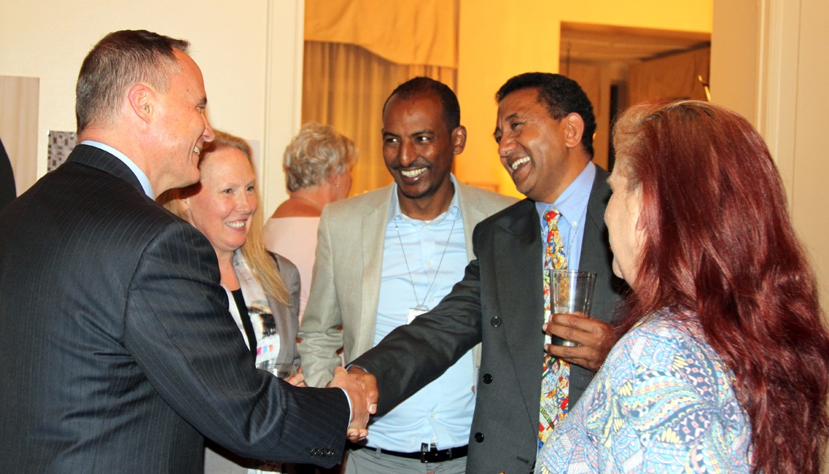 With US ambassador