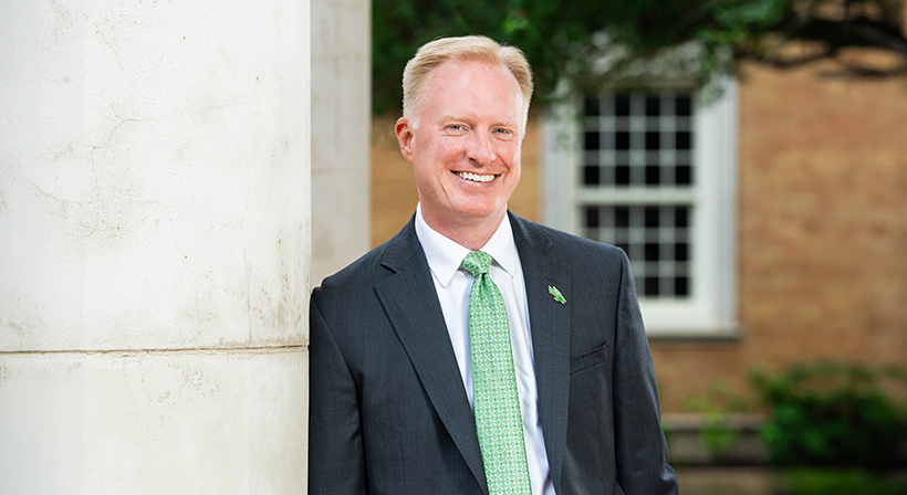 Photo of UNT president Harrison Keller