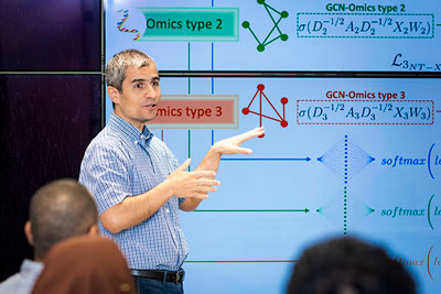 Professor discussing biology